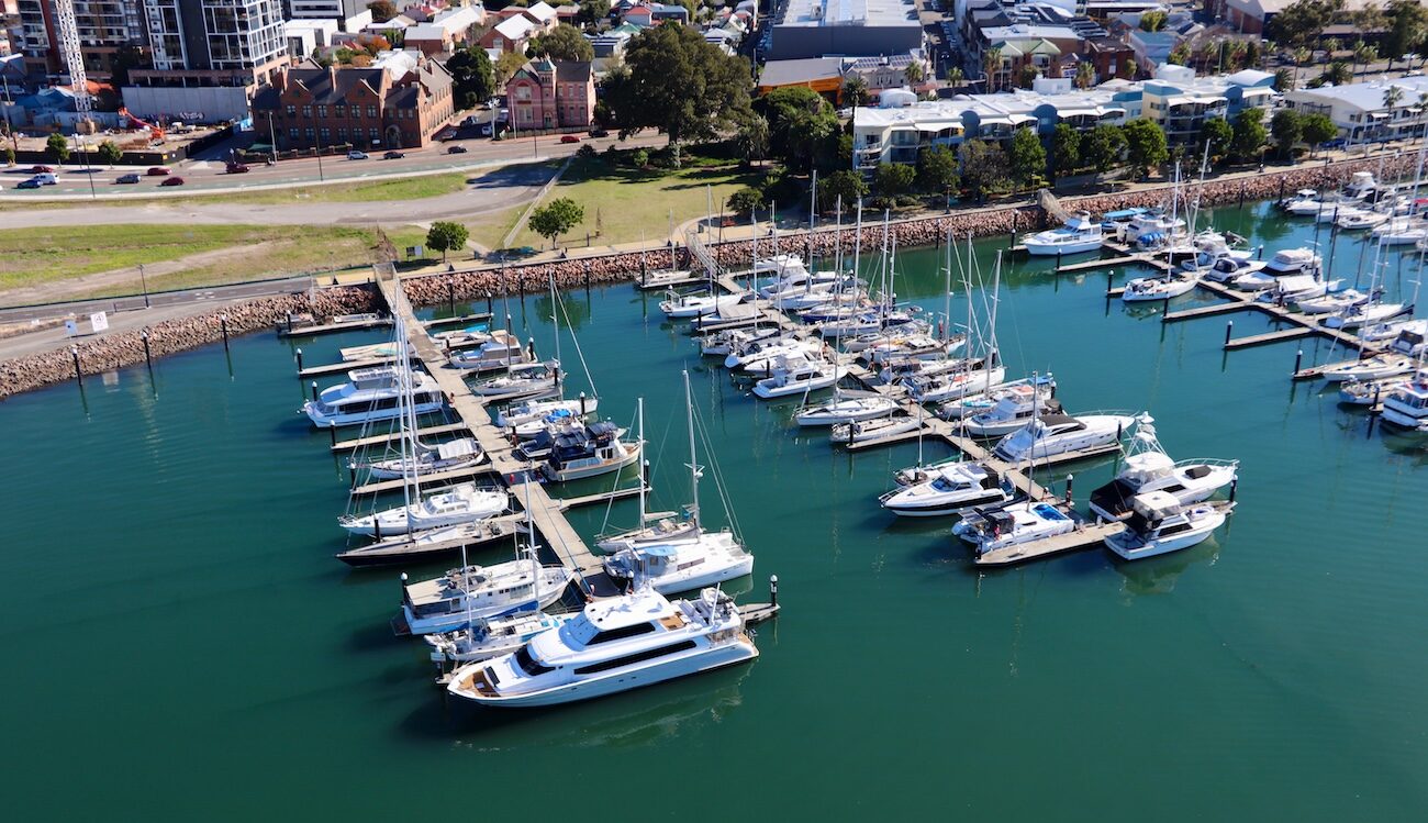 A marina full of boats in Newcastle NSW